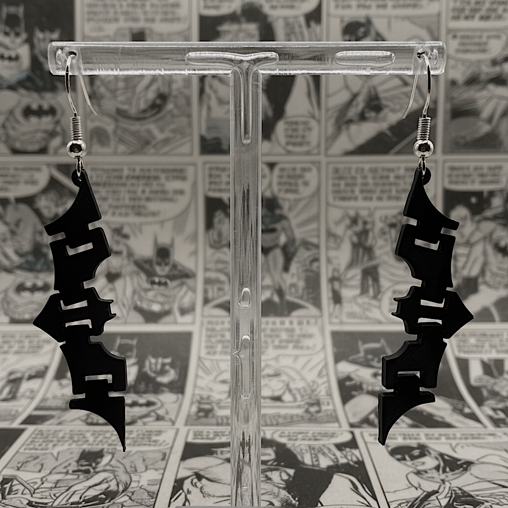 Batarang Earrings, 3D‑Printed Music Festival Jewelry