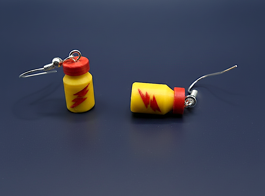 Rush Earrings, 3D‑Printed Rave & Pride Jewelry
